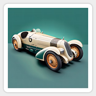 Art Deco Style Racing Car Sticker